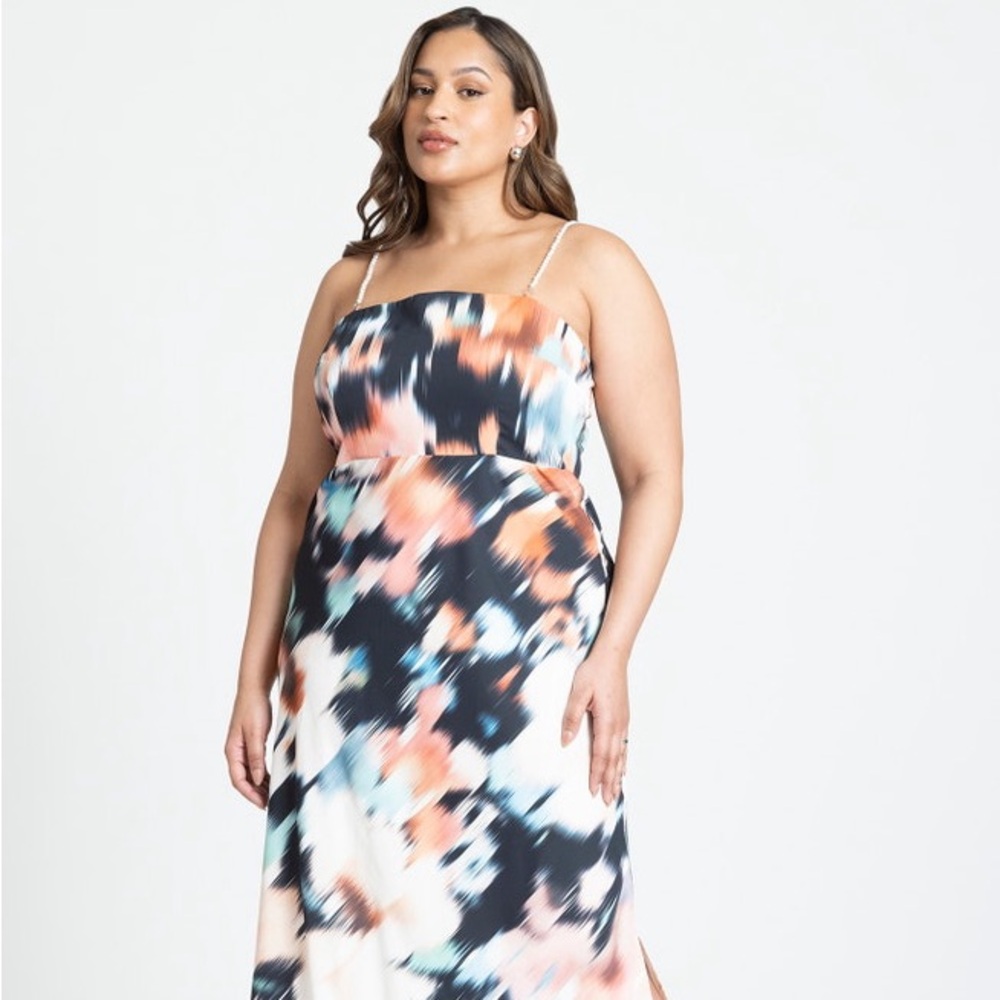 Eloquii Satin Bias Maxi Dress